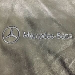 Black Leather Jacket Mercedes Logo New Size Small
